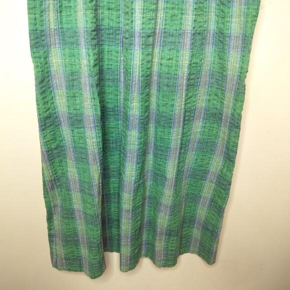 Vtg Positive Attitude Plaid Cotton Dress Modest Preppy - Picture 6 of 8